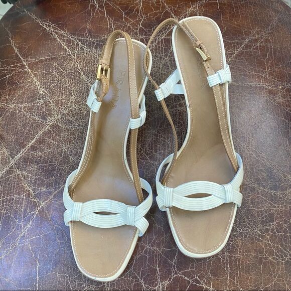 PRADA cream tan slingback sandals 10 - Picture 7 of 7